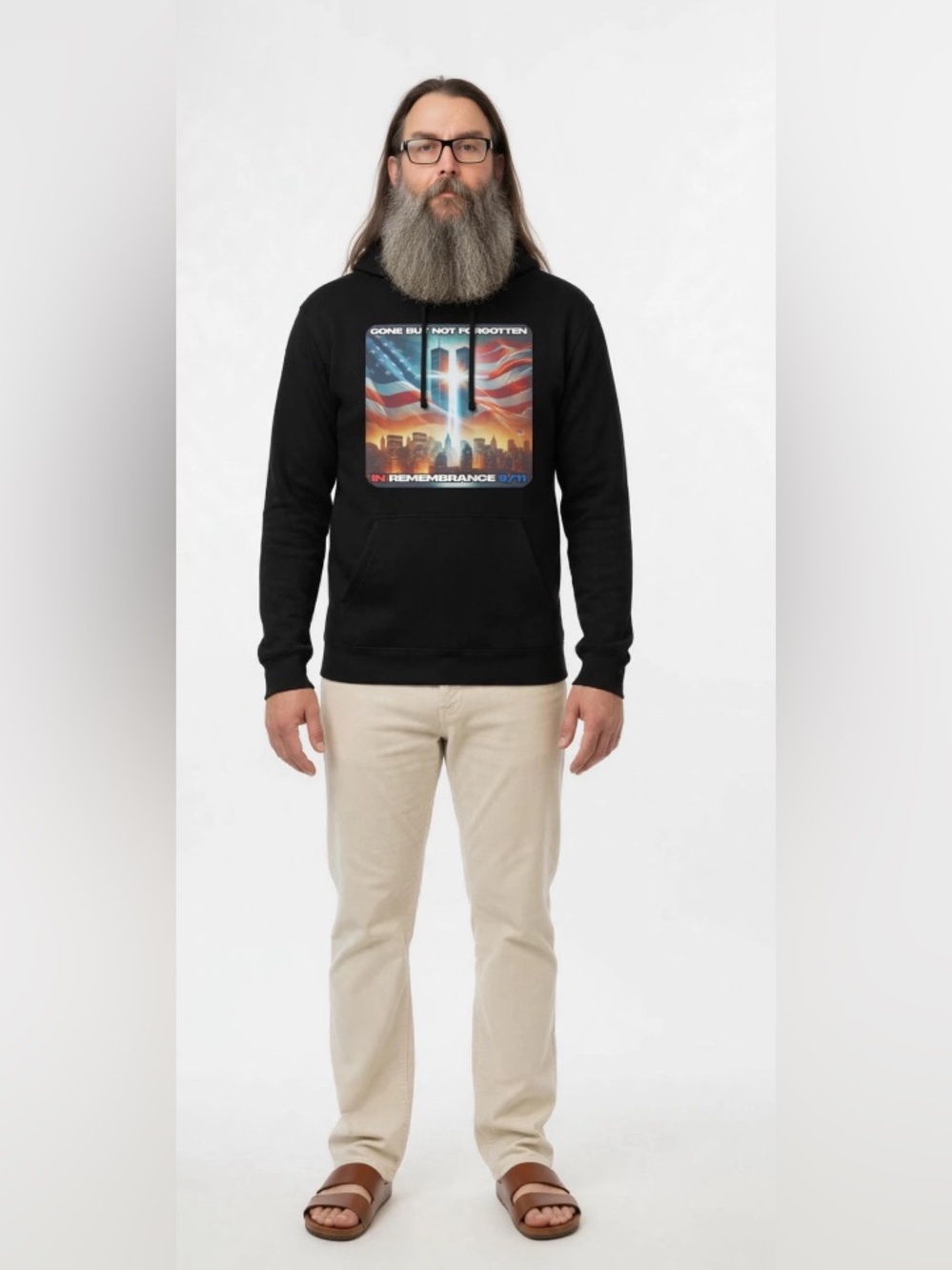 Black 9/11 Remembrance Hoodie